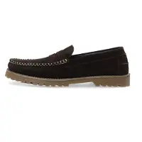 Bianco Biagreg Penny Loafer Stitched Moc Suede - Brown - 46
