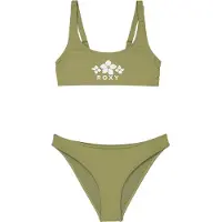 Roxy Solid Active Rg Bralette Set - Khaki green - 176