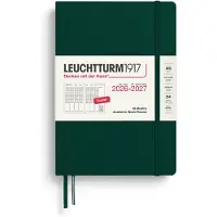 Adlibris Week Planner 18m 26-27 A5 Forest Green Leuchtturm1917