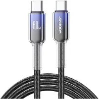 JOYROOM S-A42 Crystal-Clear Series 60W USB-C - USB-C cable 1.2m - black