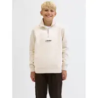 Jack & Jones Jjesoho Sweat Quarter Zip Hn Noos Jnr - Cream - 140