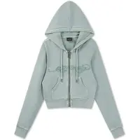 Ed Hardy Tattoo Full Zip Crop Hoodie, vihreä