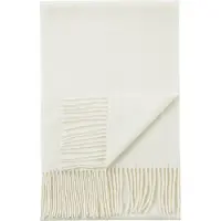 GOBI Cashmere Kaulaliina 'Unisex Cashmere Fringed Scarf' offwhite