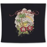 Ed Hardy Toppi 'Paradise' minttu / kuusi / roosa / musta