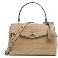 Ralph Lauren for woman. 431P15617001 Brown soft small Farrah satchel bag (OSFA), Beige, Casual, Classic, Leather