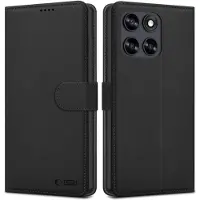 Tech-Protect Motorola Moto G77/G67 lompakkokotelo magneetilla ja jalustalla - Musta