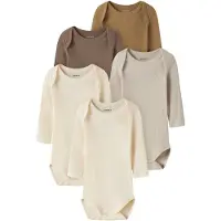 Name it Solid Rib Pitkähihainen Body 5 Yksiköt