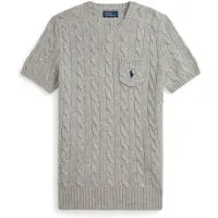 Ralph Lauren for woman. 211A92271001 Braided Jersey white gray (XL), Casual, Grey, Cotton, Long sleeve