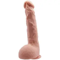 Pretty Love Beautiful Jason – realistinen & taipuisa dildo 24 cm, Ø 4 cm, vaalea, imukupilla