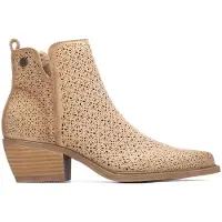 Refresh for woman. 17504101-BEIGE Ankle boots 175041 beige (40), Brown, 3 to 5 cm, Zip, Casual