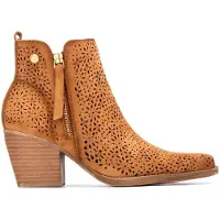 Xti for woman. 14503701-CAMEL Ankle boots 145037 brown (41), Leather, 3 to 5 cm, Zip, Casual