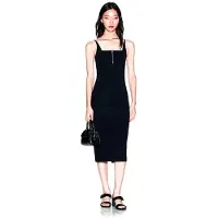 Armani Exchange for woman. XW002056AF21295UC001 Black bodycon dress (L), Casual, Polyamide, Sleeveless / Straps