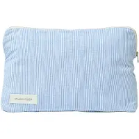 STUDIO FEDER Celia Toiletry Bag - Cotton - Blue - 30X20X10CM