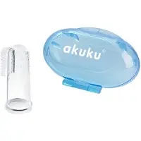 Akuku Silicone toothbrush and gums massager in case BLUE