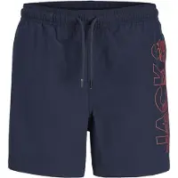 Jack & Jones Jpstmaui Wave Logo Swim Shorts Sn Jnr - Navy - 164