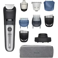 Philips Beard Trimmer 7000 Series BT7670/15 Muotoile partasi karvankerääjän avulla, Öljyvapaa huolto, Akku, Itse teroittuva terä, Musta, Terästä