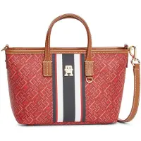 Tommy Hilfiger Th Monoplay Mini Tote Stripe Le - Red - ONE SIZE