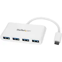 StarTech.com USB-C Hub Startech - 4 porttia USB 3.0 - USB-C 4x USB-A - Bussiteholta Powered - Valkoinen