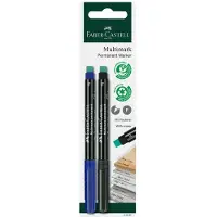 Faber-Castell 156295, Fibre tip, Musta, Sininen, Monivärinen, Kierrätetty muovi, Lasi, Metalli, Puu/laminaatti, Hienojakoinen