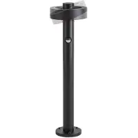 LUCANDE LED-pylväsvalaisin Nirella, 60 cm, musta, CCT, anturi Nirella, Musta, Metalli, Moderni