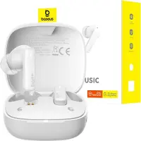 Baseus Bowie E19 True Wireless -kuulokkeet ENC:llä, 33 tuntia soittoaikaa - Valkoinen väri