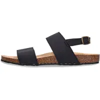 Nae Vegan Shoes Sandaalit Vegan Sandals with Recycled Tyre Sole Savai Black