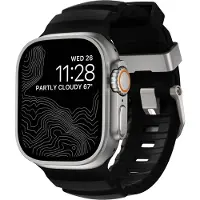 Nomad Rocky Point Band - 46mm/49mm | Carbon Black | Natural Hardware