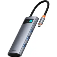 Baseus 7i1 USB-C-keskitin HDMI:llä / 3x USB 3.0 / USB-C PD / SD / microSD:llä varustettuna