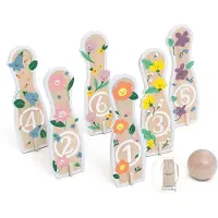 Classic World puinen keilapeli lapsille 6 kpl + pallo