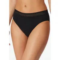 Schiesser Rio Period Panties, 2-Pack, Lace, Black/Dark Blue - Care - Black - XXXL