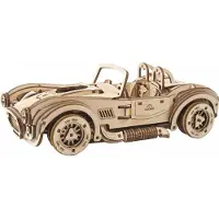 Ugears 3D-kilpa-autopalapeli - - Drift Cobra -kilpa-auto - Mekaaninen puinen mallisarja - 370 kpl