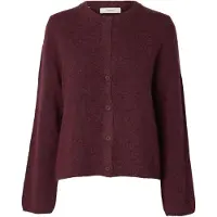 Selected Slwlulu New Ls Knit Cardigan Noos - Burgundy - S