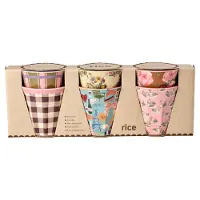 Rice Kupit - Melamiini - 6 kpl - 250 ml - Bon Vivant -printit - - OneSize - Kupit