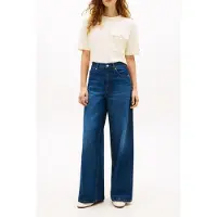 Tommy Hilfiger Gold Button Long Ss Tee - Cream - S