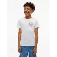 Tommy Hilfiger Paita 'Outline Flag Logo' valkoinen