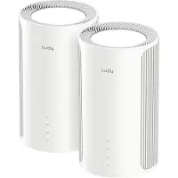 Cudy M11000 -mesh WiFi -järjestelmä, Wi-Fi 7, BE11000, Tri-band, 2 kpl, 2,5G WAN -portilla, valkoinen