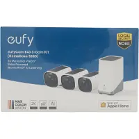 Eufy eufyCam E40 3-Cam Kit valvontakamerajärjestelmä, 3 kameraa + HomeBase 3 keskitin