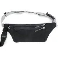 INF Koiran talutushihna Hands Free vyötärölaukulla Black