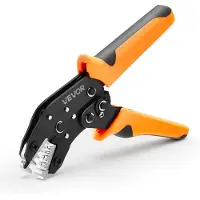 Vevor -puristuspihdit, 0,25–4 mm²:n räikkälangan puristustyökalu, työvoimaa säästävät sähköliittimien puristuspihdit, joissa on selkeät metriset ja AWG-merkinnät, pikalukitus, säädettävä paine useille