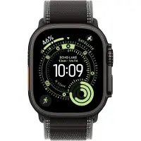 Apple Watch 49 mm musta/hiilenvärinen Trail-ranneke, M/L