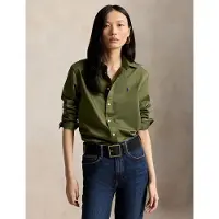 Ralph Lauren for woman. 211A92177015 Green Classic Fit cotton twill shirt (L), Casual, Long sleeve