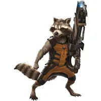 RoomMates Wallstickers - Guardians Of The Galaxy Raccoon - Grey - ONE SIZE