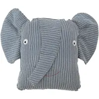 Oyoy MINI Erik Elephant Denim Cushion - Blue - 44X14X32CM x 44