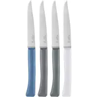 Opinel Bon Appetit+ 2349, set of 4 table knives, storm, micro-serrated blades