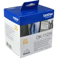 Brother DK11234 LABELS 60X86MM, 260 LABELS/ROLL - BLACK ON WHITE PAPER