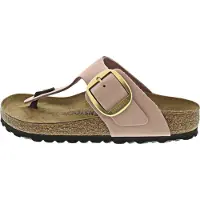 Birkenstock Varvastossut 'Gizeh Lenb' kulta / roosa / musta