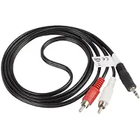Lanberg Jack 3.5mm - RCA (Cinch) x2 1.5m cable black (CA-MJRC-10CC-0015-BK)