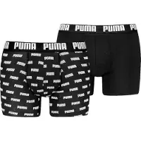 Puma Men Everyday Logo Print Boxers - Black - XL