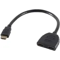 Microconnect 2-porttinen HDMI – 2x HDMI -jakaja, 20 cm, musta