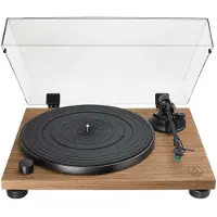 Audio-Technica AT-LPW40WN, Hihnakäyttöinen levysoitin, Ohje, musta, Puu, Puu, Ajolevy/Joustinvyö, Alumiini